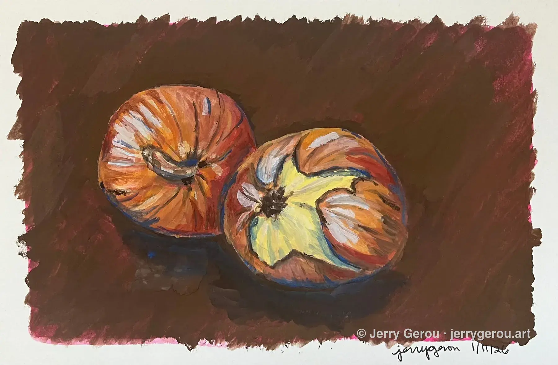 Onions, Gouache