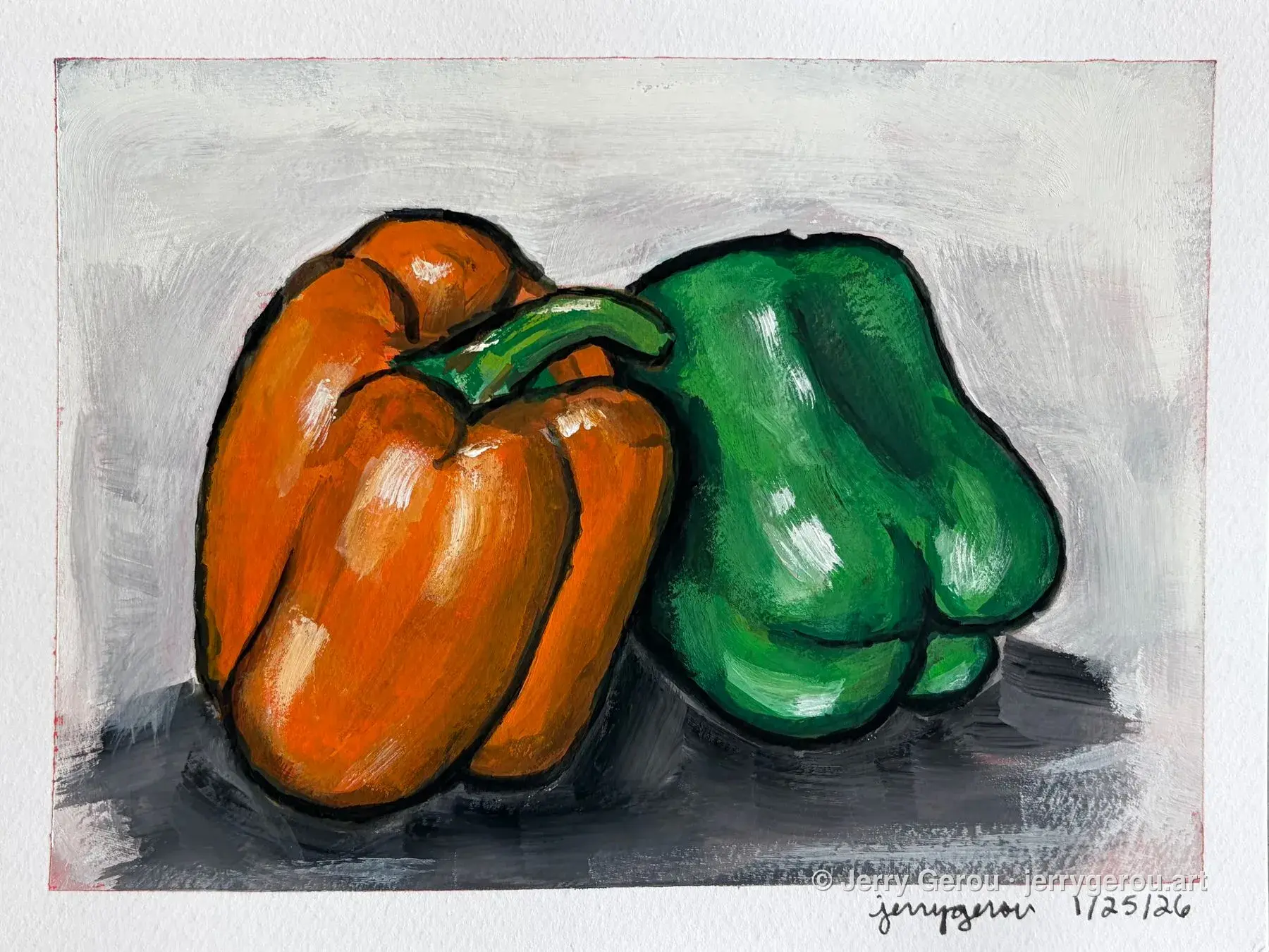 Peppers, Gouache