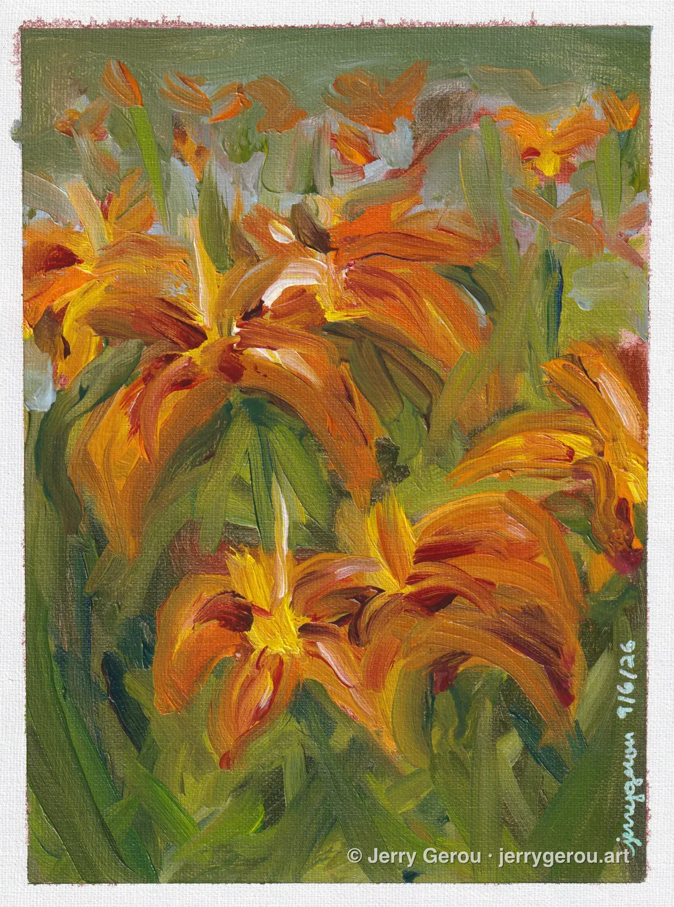 Daylilies, Oil